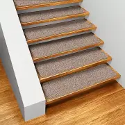 Set of 15 SKID-RESISTANT Carpet Stair Treads PEBBLE BEIGE runner rugs