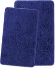 Royal Blue Bathroom Rugs Sets 2 Piece – Thick Chenille Bath Mats | Absorbent and