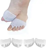 Skeerthy Metatarsal Pads with Gel Bunion Corrector Cushion, 4 Pieces Toe Spacers, Ball of Foot Cushions, Soft&Breathable for Women& Men