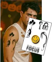 Halloween 3D FX Tattoos – A5 Sheet of Optical Illusion Temporary Tattoos (Hook Through Skin, Floating Girl, Key & More)