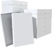 CoroRio 20 Packs Extra Large Gift Box with Lids for Presents, 17x11x2.5 Inch White Clothing Boxes for Wrapping Gifts, Robes, Shirts, Sweater Cardboard Boxes Bulk for Christmas, Birthday