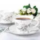 骨瓷咖啡對杯組-薔薇園(杯 水杯 杯子 咖啡杯 咖啡對杯 馬克杯 午茶杯 午茶組 花茶杯 伴手禮 送禮)