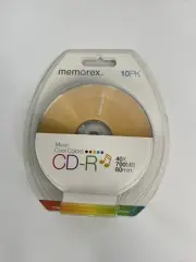 New In Package Memorex CDR 10 Pack 40x 700mb 80 Min 2009 Recordable