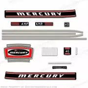 Fits Mercury 1971 4HP Outboard Engine Decals
