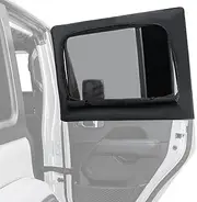 JOYTUTUS Rear Wrangler Side Window Sun Shade Camping Window Insect Screen Compatible with 2007-2024 Wrangler JK JL 4 Doors Gladiator JT, Car Window Covers for Privacy Blackout 2 Pcs