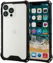 ELECOM iPhone 13 Pro Max Case Cover 6.7 ZEROSHOCK Bumper Black PM-A21DZEROBBK