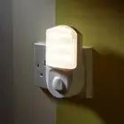 Plug In Motion Sensor Hallway Plug Socket LED Night Light UK Plug 3000K Warm