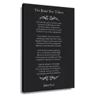 Poem Framed Posters The Road Not Taken Wall Art Abstract Canvas Quotes Wall D...