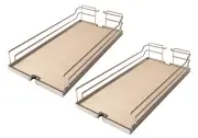 Kessebohmer 2500030 Arena 8"W Dispensa Trays for Cabinet Pull Out - Champagne /