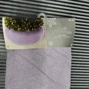 Jaclyn Smith Winter Wishes 52" Christmas Tree Skirt Sparkly Lavender - New !