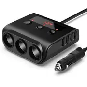 TR12 vehicle-mounted high-power 1-trailer 3-cigarette lighter expansion charger 4-port USB charger with independent switch