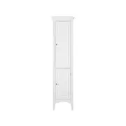 Teamson Home Glancy Two Shutter Doors Wooden Tall Tower Storage Cabinet White