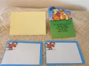 1978 GARFIELD Cat Vintage UNUSED Greeting Card Odie Encouragement + 2 Envelopes