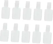 ARTSEWPLY 10pcs Refillable Empty Nail Polish Bottles Portable Nail Glue Jars Screw Caps for Glitter Oil Lightweight Design for Use