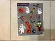 Halloween Window Clings Trick or Treat Bats Mummy Ghosts Spider 10 piece New