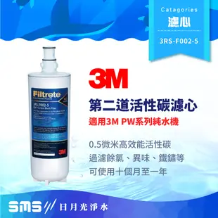 【3M】3RS-F002-5 第二道活性碳濾心 極淨高效純水機專用濾芯 PW系列適用 0.5微米 3RSF0025