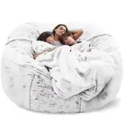Round Super Big Bean Bag Cover Lazy Sofa Room Sofa Bed Case Lounger Seat Sofa Be