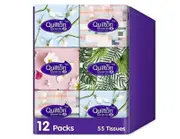 Quilton Extra Soft 3 Ply 55 Tissues Cubic Box Pack, 12 packs