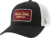 ZHATS Standard NCAA Officially Licensed Snapback Hat Big Rig Patch Black White Brick