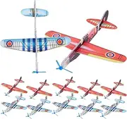 KOMBIUDA 36Pcs Portable Glider Planes for Interactive Airplane Creative Flying Fun Safe and Design for and Learning Random Color
