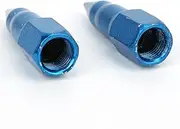 Steel Grease Gun Nozzle, Needle Nose Dispenser Accessory with Dual Filters for High Load Work (Blue)