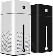 1L Ultrasonic Aromatherapy Diffuser Oil Air Humidifier Essential Purifier with 7 LED Color Changing Light (Black)