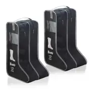 2 Pack Portable Boots Storage Bag Black Shoe Bags for Storage and Travel Dus