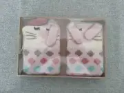 NIB Aroma Home Reusable Lambswool Pocket Bunny Hand Warmers Click Gel Heat Pack