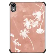 iPad mini (6th gen) iPad Impact Case Delicate flowers stamp on pastel peach background