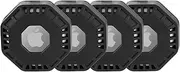 Pelican Adventurer - AirTag Holder/Case with 3M Adhesive Sticker [4 Pack] Protective Shockproof Cover for Apple Air Tag - Hidden Stick On Mount for Bike Wallet Travel TV Remote Car Luggage - Black