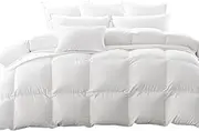 Dreamz Goose Down Feather Quilt Duvet Doona Winter Summer Bedding Blanket Comforter, Breathable Lightweight Soft Cotton Cover, Bedroom Bed Home, with Storage Bag, 500GSM, Single Size