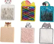Wmqbjta 6X Sensory Mats Tactile Toys Portable Cartoon Tiles Textured Animal Theme