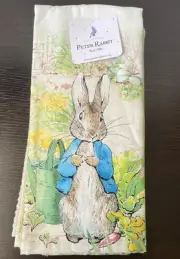 Beatrix Potter Peter Rabbit Garden 3pc 18x28” Easter Floral Kitchen Towels Set