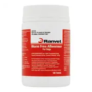Ranvet Worm Free Allwormer (Red Label) 10Kg Dog 100 Tabs