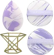 Beauty Sponges for Makeup - Powder Puff Sponge Blender Soft Face Puff with Holder - Multi-purpose Beauty Blenders Set for Dry and Wet Use, Makeup Puff for Liquid Foundation, Bb Cream