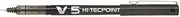 Pilot V5 Hi-Tecpoint Rollerball Pen Liquid Ink 0.5mm Tip 0.3mm Line Black [Pack of 12]
