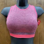 Spanx Seamless Sculpt Sports Bra Small #50284R Spacedye Coral Punch - NWT
