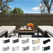 3ft Privacy Balcony Fence Screen Deck Black Garden Yard Patio Fabric Shade Cover