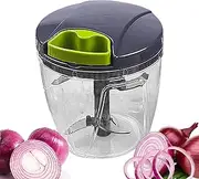 Vgvgaj Manual Onion Chopper | Hand String Garlic Grinder - Vegetable Blender Food Processor Quiet Efficient Kitchen Tool for Veggies Ginger Fruits Nuts
