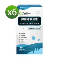 在飛比找Yahoo奇摩購物中心優惠-Wellfour 鱘龍鯊軟骨素 6盒組(30顆/盒)