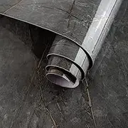 40cmx3m Grey Stained Gold Marble Peel and Stick Wallpaper Self Adhesive Removable Waterproof Cabinet Vinyl Wrap Faux Granite Textured Glossy Contact Paper Modern Wall Stickers for Furniture Countertop