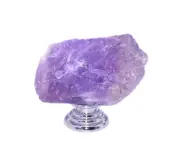 Rough-Cut Amethyst Crystal Knobs Cabinet Cupboard Handle Pull Cabinet Hardware