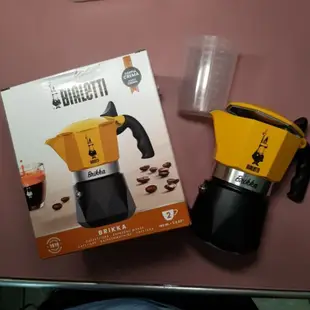 二手少用 盒說配件全 BIALETTI 2杯份 鑽石加壓 摩卡壺 黃色 鑽石底