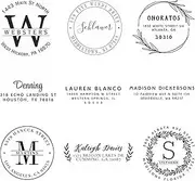 Custom Address Stamp, Self Inking Stamp OR Embosser, Choose from 18 Simple but Classic, Elegant, Stylish Designs & 15 Ink Color Choices