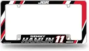 Rico Industries NASCAR Racing Denny Hamlin 12" x 6" Chrome All Over Automotive License Plate Frame for Car/Truck/SUV