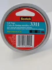 Scotch® Foil Tape 3311 Silver 2 in x 10 yd 3.6 mil