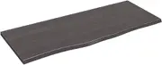 Work Bench Top, Multi-Purpose Table Top, Solid Wood Countertop, Garage Workbench Table Top, Tool Station Organization Table Top, Dark Grey 100x40x2 cm Treated Solid Wood Oak
