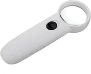 Vaguelly Handheld Magnifying Glass with LED Lights Illuminated Lens for Jewelry Maps Coins and Close Inspection Compact Design for and Use