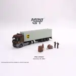 TSM MINI GT 1:64賓士BENZ拖車ACTROS集裝箱UPS人偶 合金汽車模型