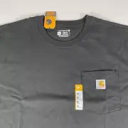 NWT Carhartt T Shirt Mens XXL Loose Fit Black Long Sleeve Pocket Cotton K126 BLK